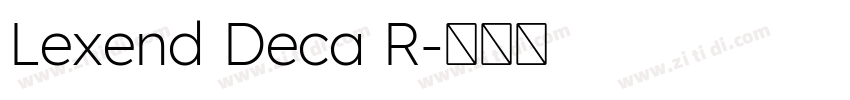 Lexend Deca R字体转换
